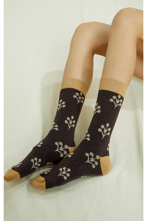 Motif Socks | Socken gemustert braun